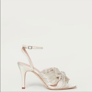 Zinnia Shimmer Pleated Bow Sandal - BRAND NEW-8